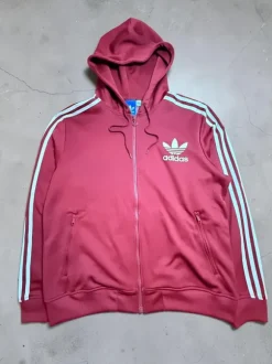 #113 | Adidas Originals | Sweatjacke | L | Burgunderrot | Firebird | Vintage