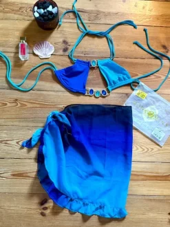 🫶🏻 Dubai - Ibiza Flair Bikini Strasssteine Schmucksteine mit Sarong