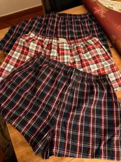 3 Herren Schlaf Shorts XXL Karo