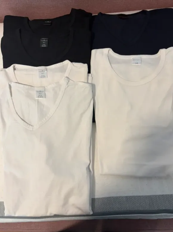6 Herren Shirts Watson weiß und schwarz