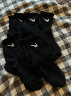 5 paar Schwarze Nike Socken NEU