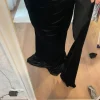 Abendkleid mit samt und Pailletten