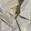 Abercrombie & Fitch Hemd Gr. M Streifen Elch Helles Blau
