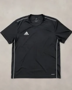Adidas Aeroready Sport T-Shirt Black White Vintage Y2K Size L