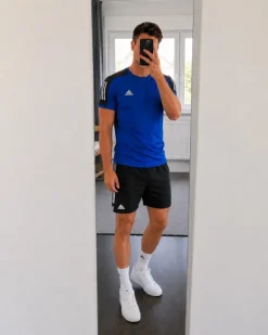 Adidas Aeroready Sportshirt S M L blau pink
