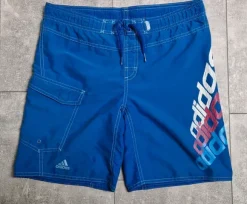 Adidas Badeshorts Gr.M Netzfutter Blau Polyester Badehose