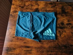 Adidas Logo Herren Boxer-Badehose Grün - L