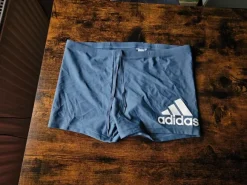 Adidas Logo Herren Boxer-Badehose Grau - L