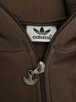 adidas Originals Firebird Trainingsjacke – Braun / Gold – Trefoil – Größe S