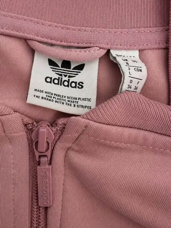 adidas Originals SST Trainingsanzug Set – Mauve / Rosa – Trefoil – Größe XS (Flecken)
