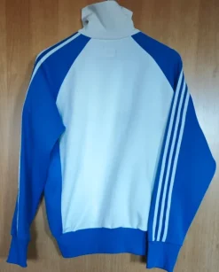 Adidas Retro Trainingsjacke sehr gut deutsche Größe L US-Größe M weiß blau