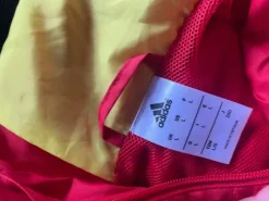 Adidas Spanien Regenjacke Rot Gelb Fußball Windbreaker Vintage Gr. L