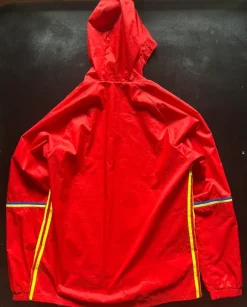 Adidas Spanien Regenjacke Rot Gelb Fußball Windbreaker Vintage Gr. L