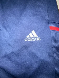 Adidas Trackpants | Open Leg | L | Dunkelblau Rot | Vintage Y2K Arsenal