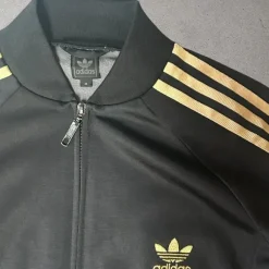 Adidas Trainingsjacke | Trackjacket | Größe M | schwarz&gold | Retro 2000er