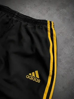 Adidas Vintage Tracksuit Set Black/Yellow | Trainingsanzug Komplett Set | Oldschool Streetwear