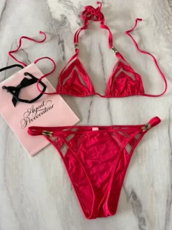 Agent Provocateur Bikini S M Rot Pink Set