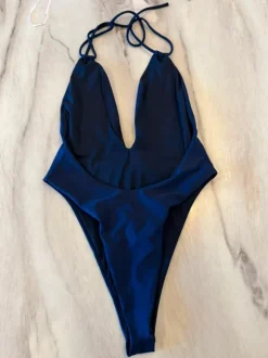 Alessandra Rich Luxuriöser Badeanzug XS 34 Neu Blau