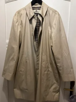 Aquascutum Trenchcoat / Carcoat - Größe L - Club Check