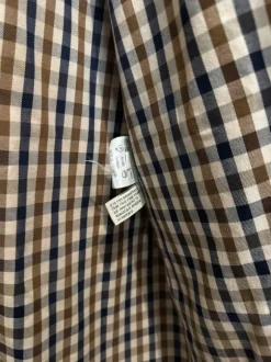 Aquascutum Trenchcoat / Carcoat - Größe L - Club Check