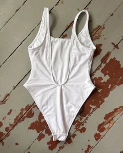 ASOS Badeanzug, rückenfrei, weiß