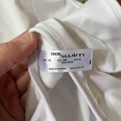 ASOS Badeanzug, rückenfrei, weiß
