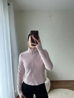 Babyrosa Sportjacke Mit Reißverschluss