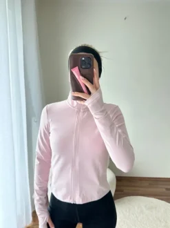 Babyrosa Sportjacke Mit Reißverschluss