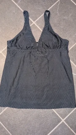 Badeanzug Tankini Größe 44 blau mit weißen Punkten Dots
