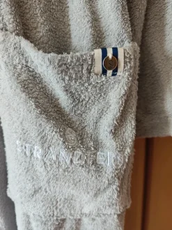 Bademantel Strandfein 100umwolle grau Gr. 44