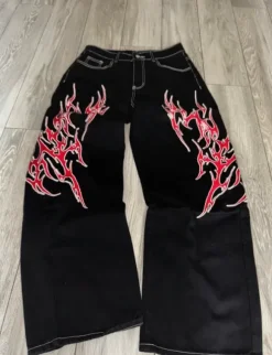 baggy jeans japan style Y2K denim streetwear large new