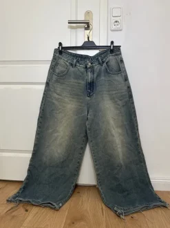 baggy washed jeans