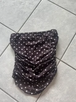 Bandeau Top Braun mit punkten
