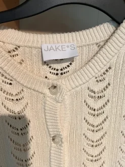 Baumwollsrickjacke kurzarm Gr.40 creme/beige