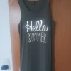 Beachkleid Sommerkleid hoher Schlitz khaki only M