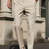 Beige Herren Anzughose / Old Money Style / Elegant Fit