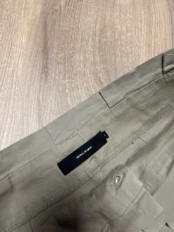 Beiger Paperbag Rock mit Gürtel