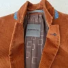 Benvenuto Blazer Sakko M 48 Cordjacke Cord Jacke Cognac braun orange
