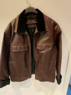 Übergangs Jacke Leder
