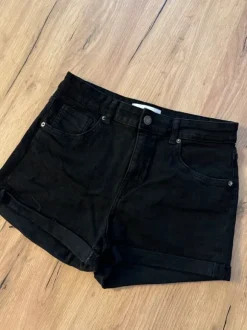 Bershka Jeans Shorts schwarz