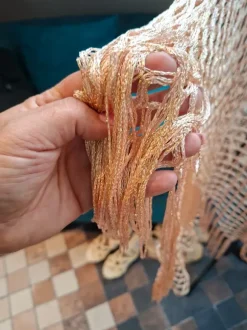 Überwurf in rosegold mit Glitzer one sice neu