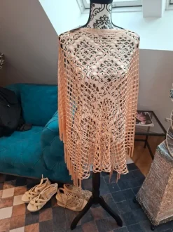 Überwurf in rosegold mit Glitzer one sice neu