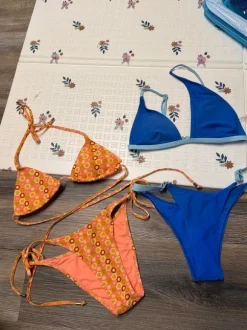 Bikinis blau und orange