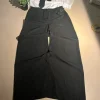 Black Baggy Pinstripe Striped Trousers