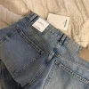 Blaue low waist Full length Jeans