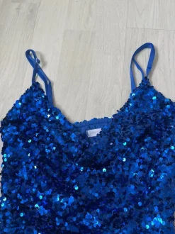 Blaues Top Glitzer