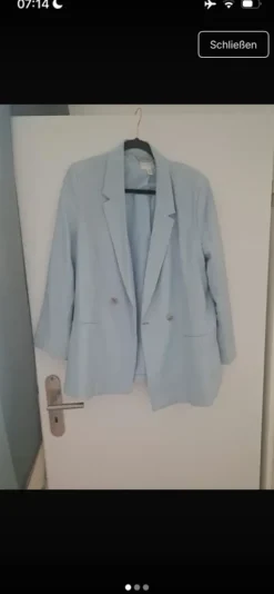 Blazer hellblau oversize H&M Gr. 40