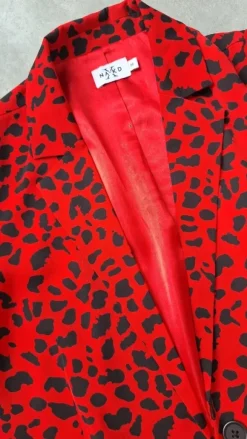 Blazer Jacket NA-KD Leo rot schwarz gr. 36