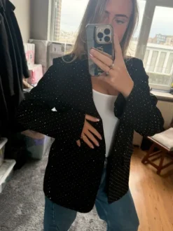 Blazer met strass-steentjes