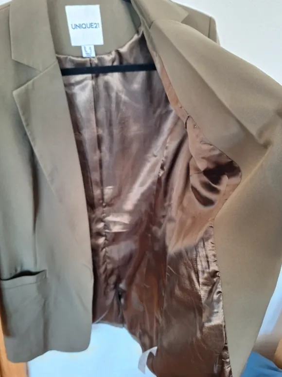 Blazer olivgrün lang